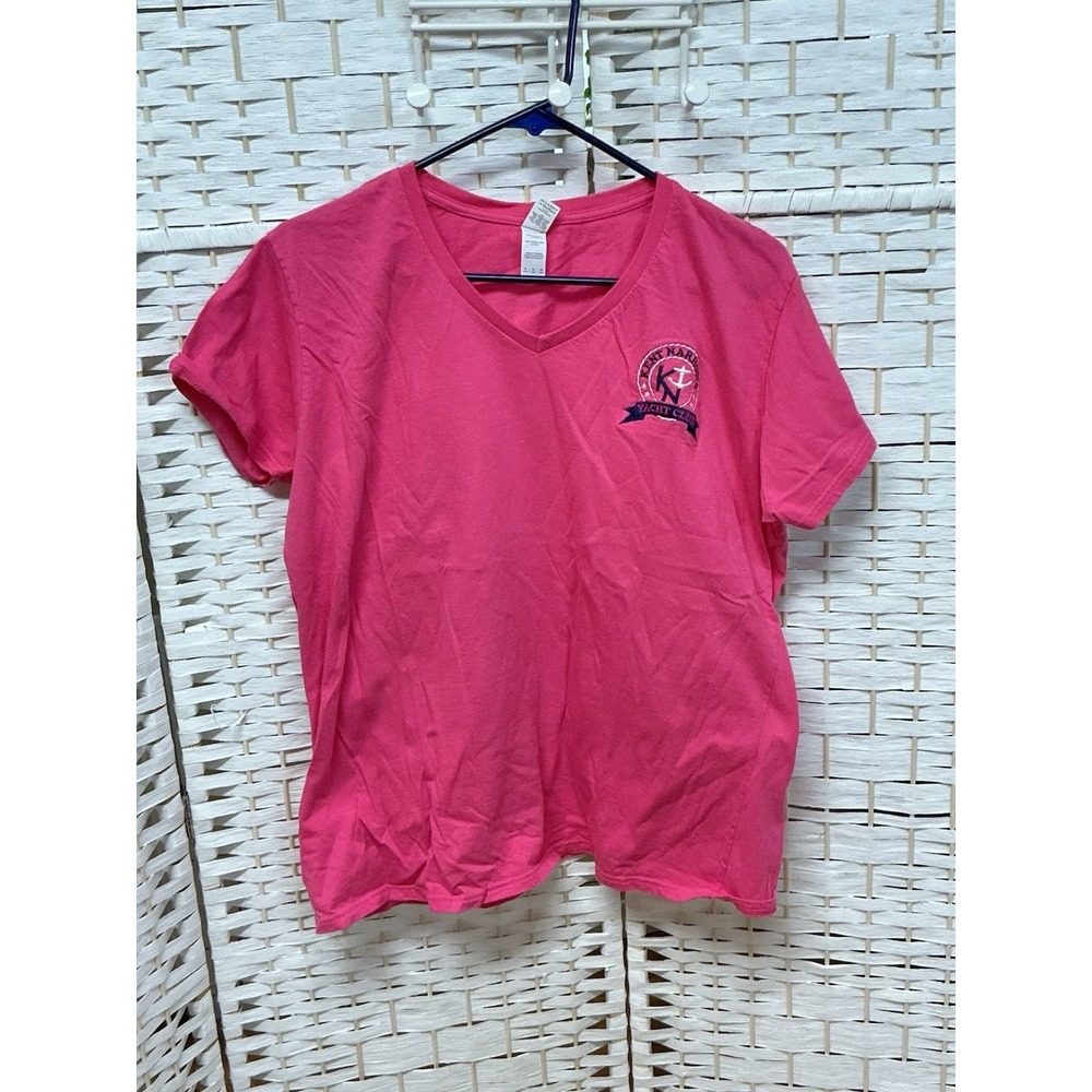 Kent Narrows Yacht Club Ladies Short Sleeve Fushia T-Shirt, XL
